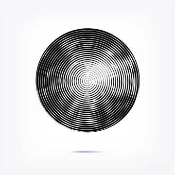 Stripe circle background, abstract pattern. Radial graphic element. Stock Illustration