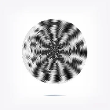 Stripe circle background, abstract pattern. Radial graphic element. Stock Illustration