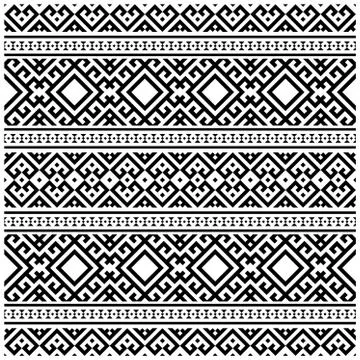 Stripe Ethnic Aztec Pattern design. Tribal ethnic seamless pattern Illustrati Stock Illustration