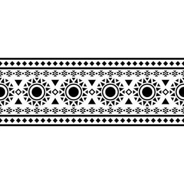 Stripe ethnic aztec pattern texture background design vector in black white c イラスト素材