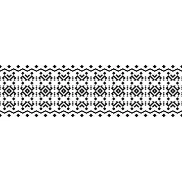 Stripe ethnic aztec pattern texture background design vector in black white c 库存插图