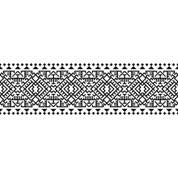 Stripe ethnic aztec pattern texture background design vector in black white c Stock Illustration