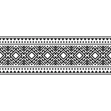 Stripe ethnic pattern Stock Illustration