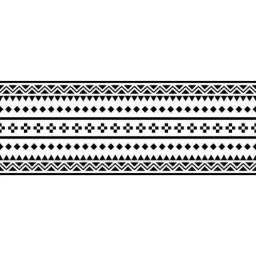 Stripe ethnic pattern texture design vector in black white color 스톡 일러스트