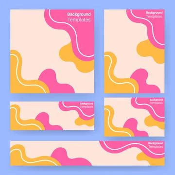 Stripe geometric pattern banner set templte for business Stock Illustration