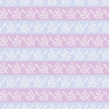 Stripe leaf seamless repeat pattern vector design Illustrazione stock