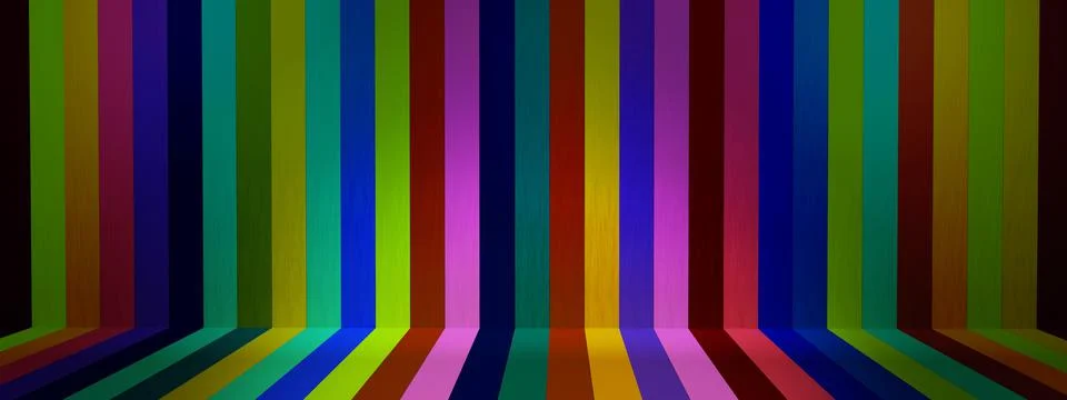 Stripe pattern with bright colors panoramic Stock Photos