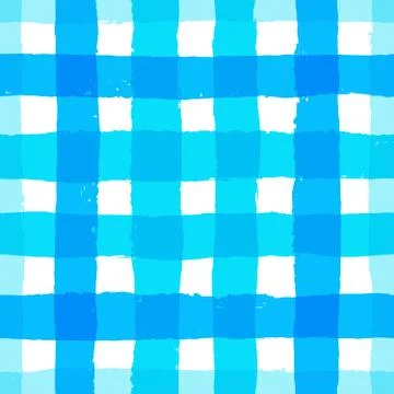 Stripe Pattern Gingham Blue Brush Strokes Illustrazione stock