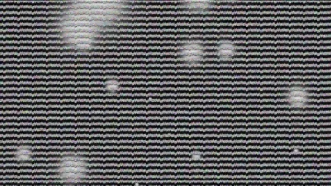 Stripe pattern initial glows appearing, rows shifting into blocks, glows Stock Footage 328584276