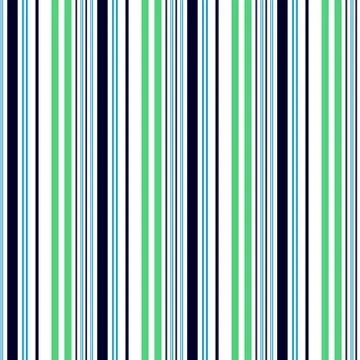 Stripe pattern with navy blue, green and white colors vertical parallel strip Stock Illustration