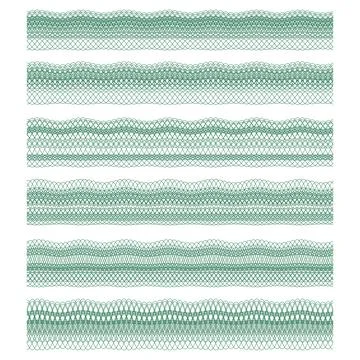 Stripe. A set of guilloche elements. イラスト素材
