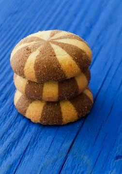 Stripe stake biscuits Stock Photos