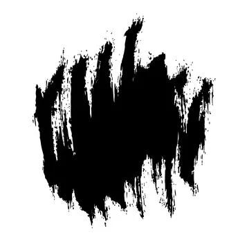 Stripe Vector Abstract Grunge Stroke Brush Hand Drawn Texture in Black Color Illustrazione stock