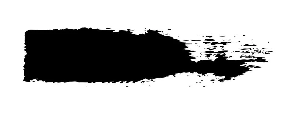 Stripe Vector Abstract Grunge Stroke Brush Hand Drawn Texture in Black Color Stock Illustration