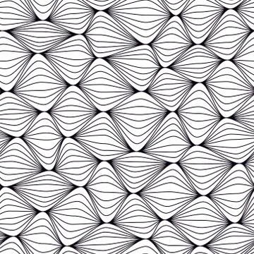 Stripe wave abstract seamless background. Stock Illustration
