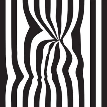 Striped abstract background. black and white zebra print. Vector seamless Stock Illustration