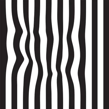 Striped abstract background. black and white zebra print. Vector seamless イラスト素材