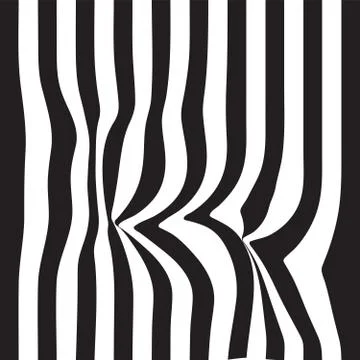 Striped abstract background. black and white zebra print. Vector seamless Stock Illustration