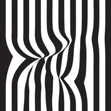 Striped abstract background. black and white zebra print. Vector seamless Stockillustratie