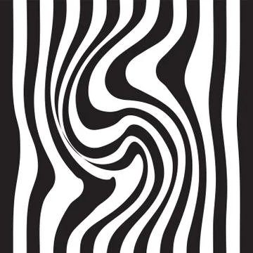 Striped abstract background. black and white zebra print. Vector seamless Illustrazione stock