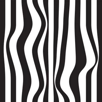 Striped abstract background. black and white zebra print. Vector seamless ill イラスト素材
