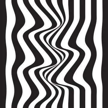 Striped abstract background. black and white zebra print. Vector illustration Stock Illustration
