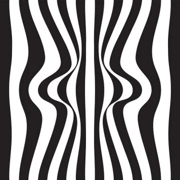Striped abstract background. black and white zebra print. Vector illustration Stock Illustration