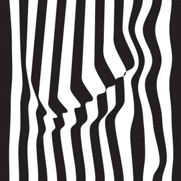 Striped abstract background. black and white zebra print. Vector illustration Stock Illustration