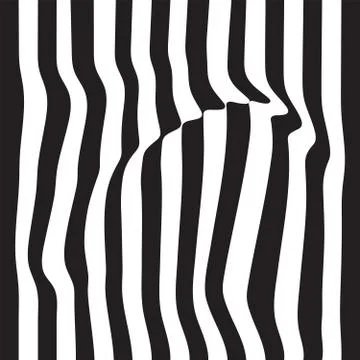 Striped abstract background. black and white zebra print. Vector illustration Stock Illustration