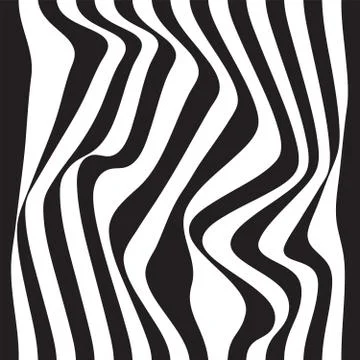 Striped abstract background. black and white zebra print. seamless illustration 스톡 일러스트