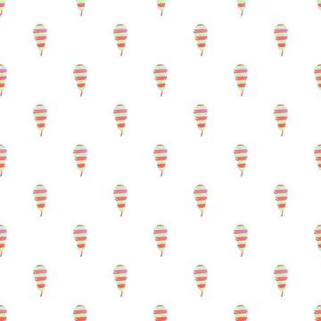 Striped abstract ice cream pattern on white background Stock Illustration
