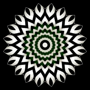 Striped abstract vector flower. Mandala pattern. Floral ornamental background Illustrazione stock