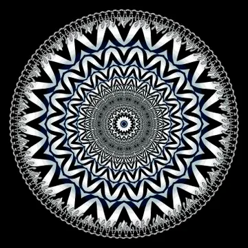 Striped abstract vector flower. Mandala pattern. Floral ornamental background イラスト素材