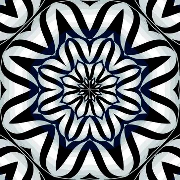 Striped abstract vector seamless pattern. Floral ornamental modern background Stock Illustration