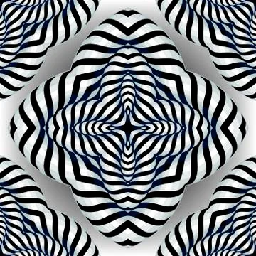 Striped abstract vector seamless pattern. Floral ornamental modern background Illustrazione stock