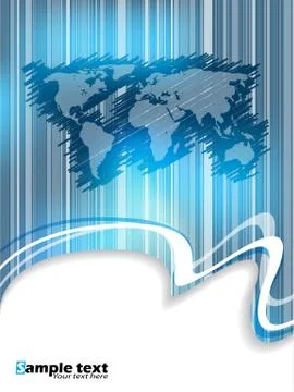 Striped and scribbled business brochure Stock Illustration