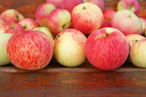 Striped apples Stock-Fotos