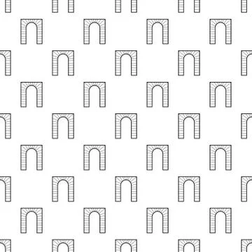 Striped arch pattern, simple style Stock Illustration