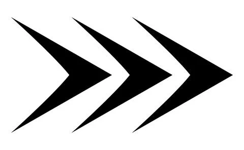 Striped arrow pointer illustration, Dotted bar arrow sign, Directional icon w Stockillustratie