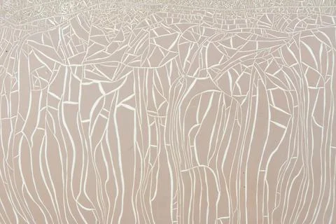Striped background of old or incorrectly mixed cracked paint, brown or beige Stock Photos