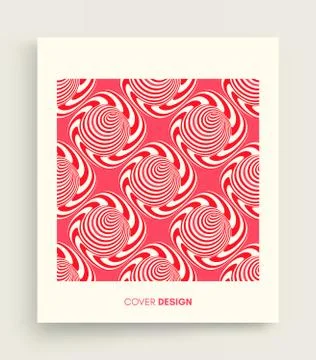 Striped background with optical illusion. Simple graphic design. 3d vector il Stock Illustration