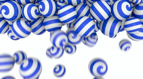 Striped balls Stock Footage 46389682