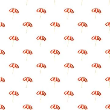Striped beach umbrella pattern Stockillustratie