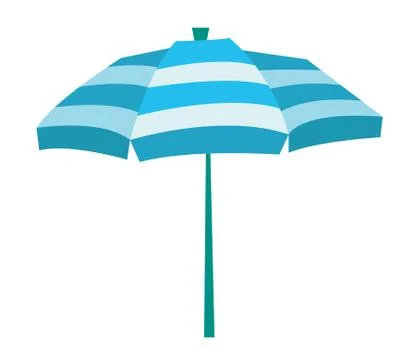 Striped beach umbrella vector illustration 스톡 일러스트
