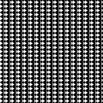 Striped black and white vector seamless borders pattern. Ornamental geometric Stock Illustration