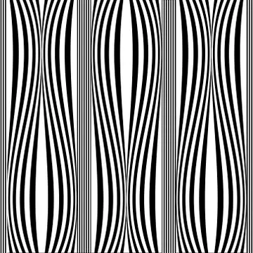 Striped black and white vector seamless pattern. Vertical stripes background. Stock Illustration