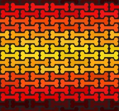 Striped bone pattern. Seamless vector background Stock Illustration