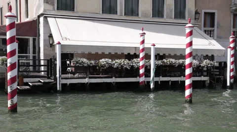 Striped Boyes of Venice in the Backwaters Stock Footage 41272631