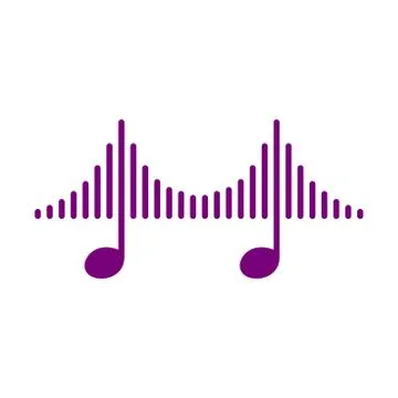 Striped bridge and music notes icon Stock Illustration