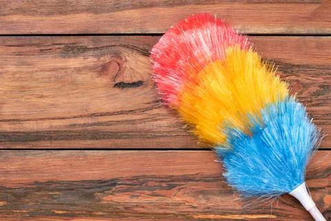 Striped brush for cleaning dust. Stock Illustration